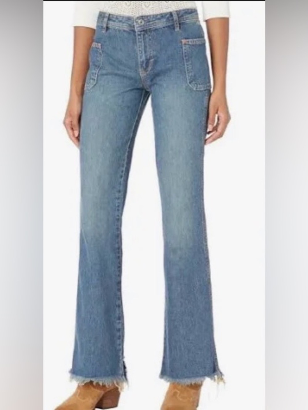 We the FreeIzzy Low Rise Flare Denim Jeans- NWOT